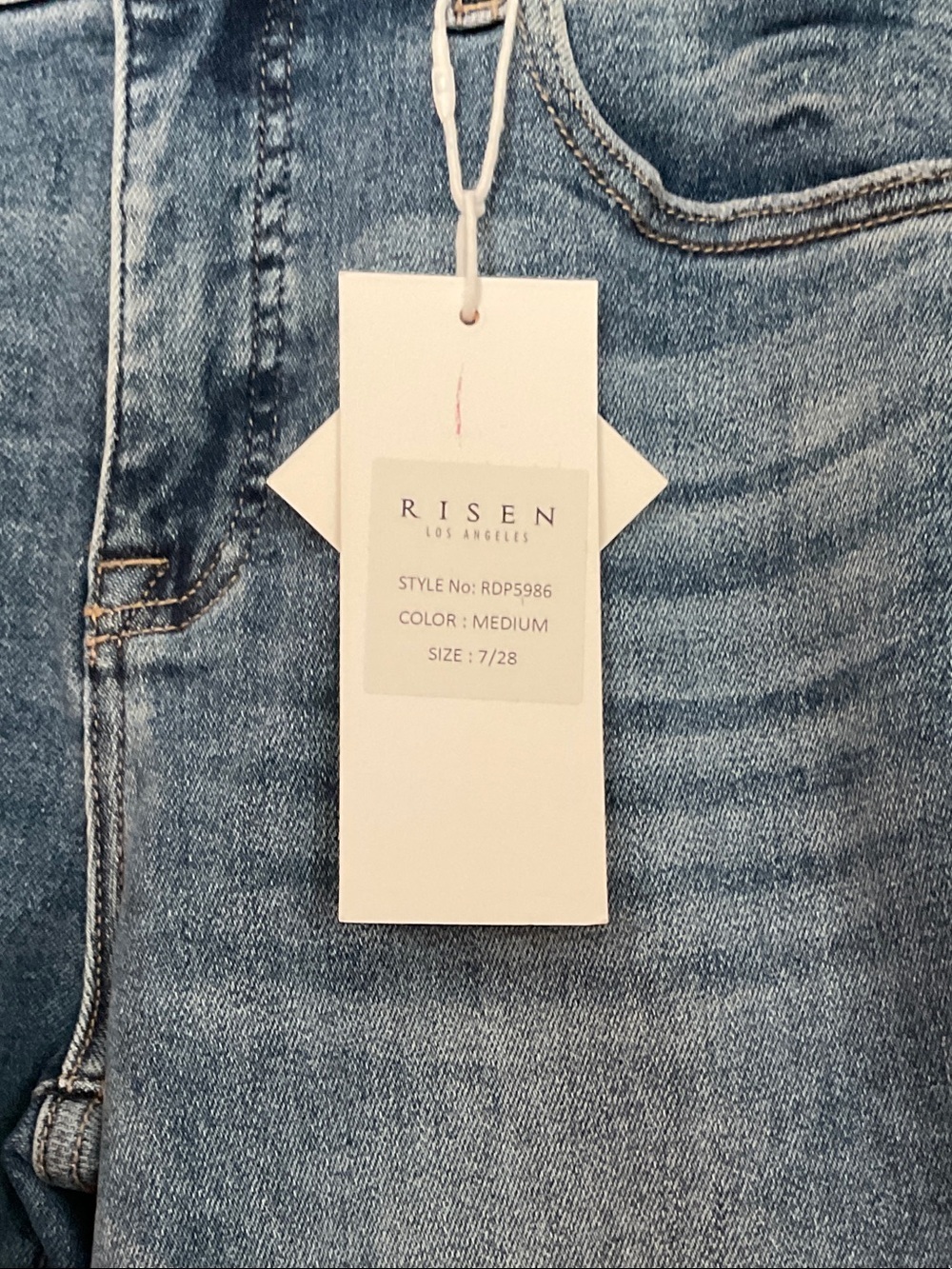 Classic High-Rise Wide-Leg Jeans in Mid Blue - Picture 2 of 2